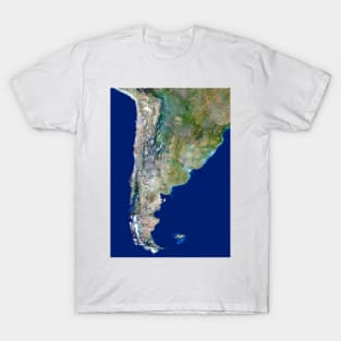 Chile and Argentina, satellite image (E070/0600) T-Shirt